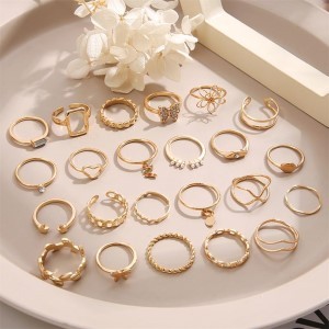 Fashion 23 Pcs Latest Stylish Rings for Women and Girls