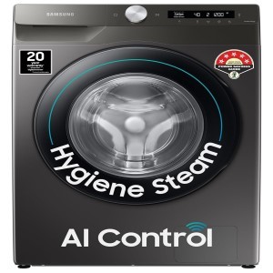 Samsung 7 kg, 5 Star, AI Control, Wi-Fi, Digital Inverter, Motor, Fully-Automatic Front Load Washing Machine,Hygiene Steam, Inox)