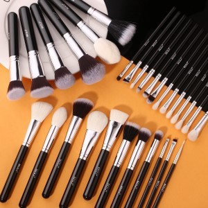 30Pcs Professional Makeup Brush Set Original Natural-Synthetic Kabuki Foundation, Face Powder, Highlighter, Contour, Eye Shadow, Eyebrow, Eyeliner, Makeup Tools Kit (Classic Black)…