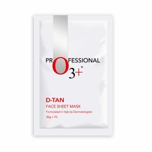 O3+ D-Tan Face Sheet Mask Infused with Green Tea for Tan Removal, Brightening and Whitening Facial Skin Tone (30g)