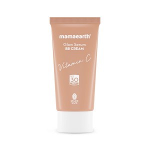 Mamaearth Glow Serum BB Cream with Vitamin C & Turmeric - 25 g | Long Lasting Natural Coverage | SPF 30 PA++ Sun Protection| Lightweight & Hydrating